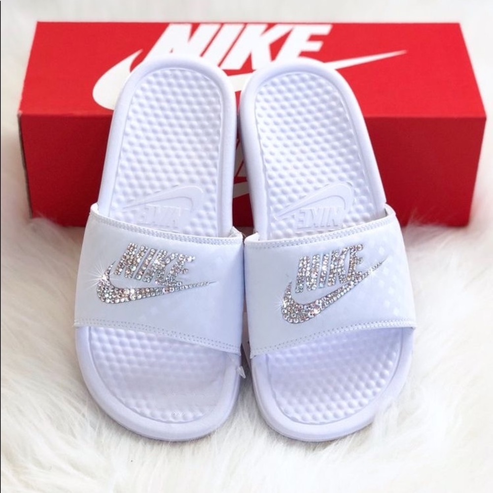 ⚡️Custom Bling Nike Benassi Slides⚡️